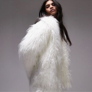 Topshop Shag Faux Fur Jacket